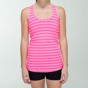 Lululemon Cool Racerback Tank Apex Stripe Zing Pink Light 4